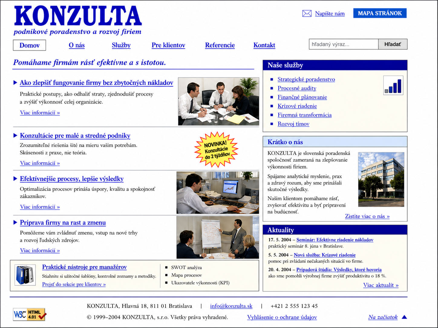 Z chaosu k autorite – pôvodný web